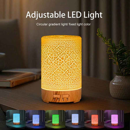 Portable Ultrasonic Essential Oil Diffuser 7 Color Flame Lighting 150ml USB