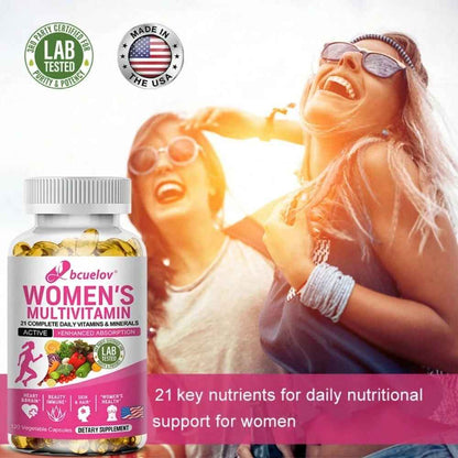 Bcuelov Women's Daily Vitamins Dietary Supplement 120 Softgels 21 Vitamins Minerals