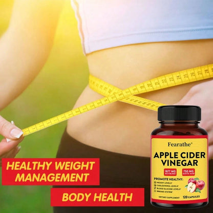 SHEIN Apple Cider Vinegar Supplement 1877mg ACV Blend Acetic Acid 120 Capsules