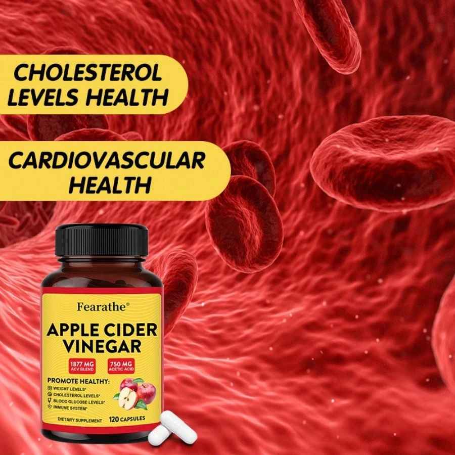SHEIN Apple Cider Vinegar Supplement 1877mg ACV Blend Acetic Acid 120 Capsules