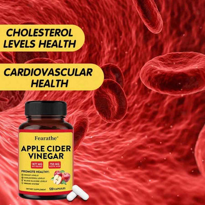 SHEIN Apple Cider Vinegar Supplement 1877mg ACV Blend Acetic Acid 120 Capsules