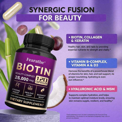 Biotin Vitamin B6 Pantothenic Acid Dietary Supplement 120 Capsules