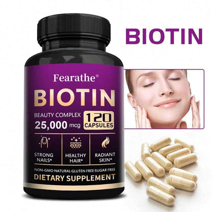 Biotin Vitamin B6 Pantothenic Acid Dietary Supplement 120 Capsules