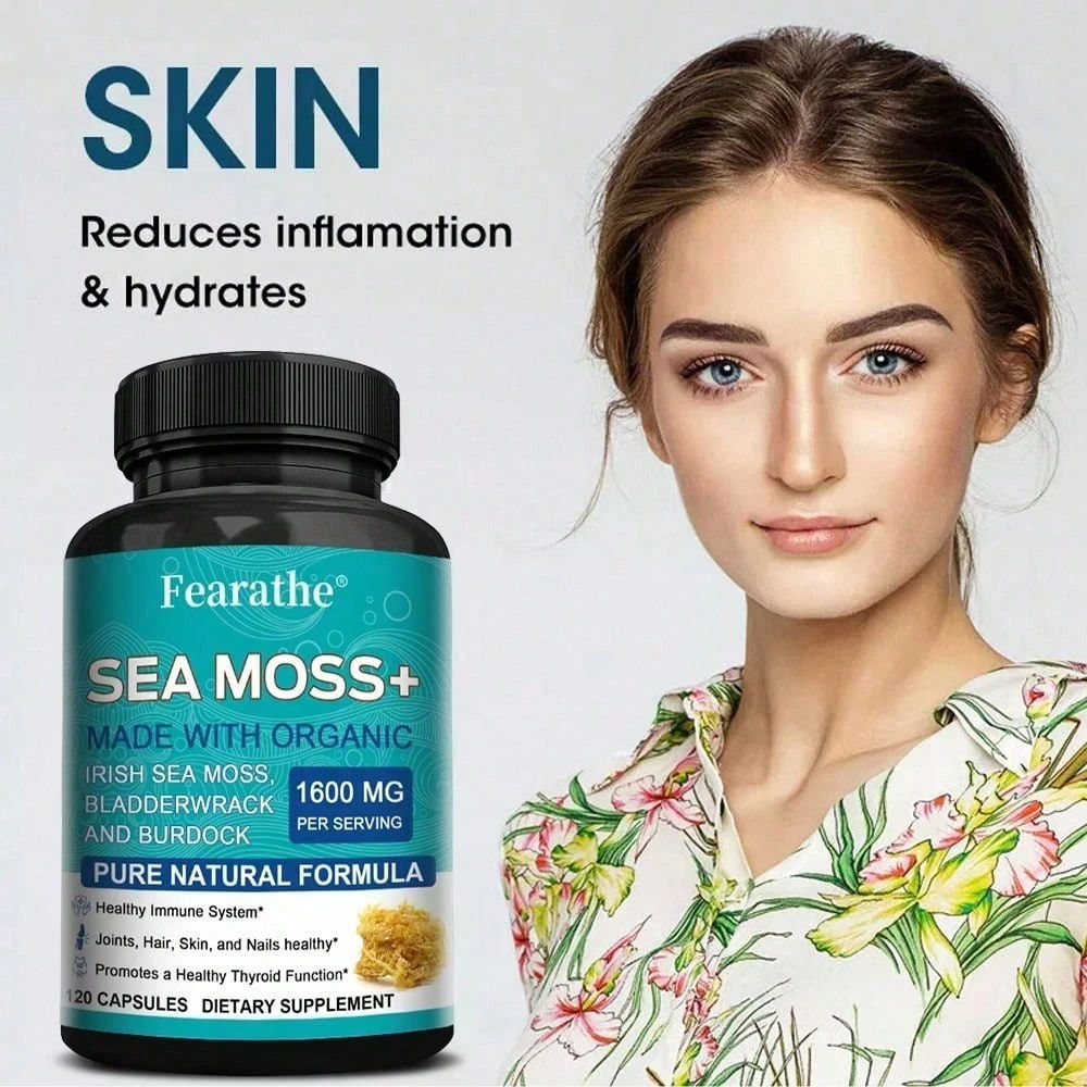 Irish Sea Moss Fucus Burdock Dietary Supplement 120 Capsules