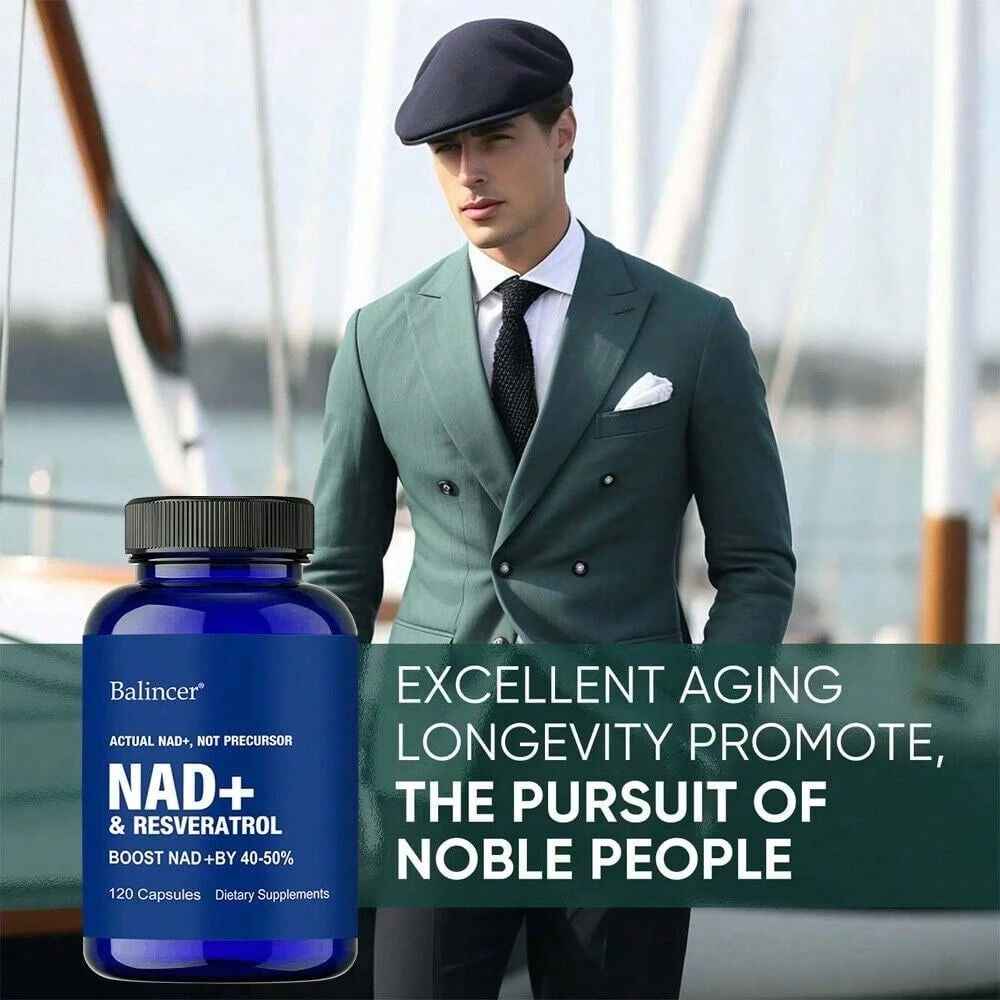 NAD + Resveratrol Formula Dietary Supplement Immune Support 120 Capsules