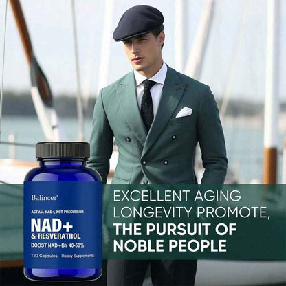 NAD + Resveratrol Formula Dietary Supplement Immune Support 120 Capsules