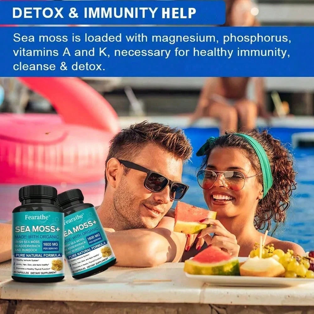 Irish Sea Moss Fucus Burdock Dietary Supplement 120 Capsules