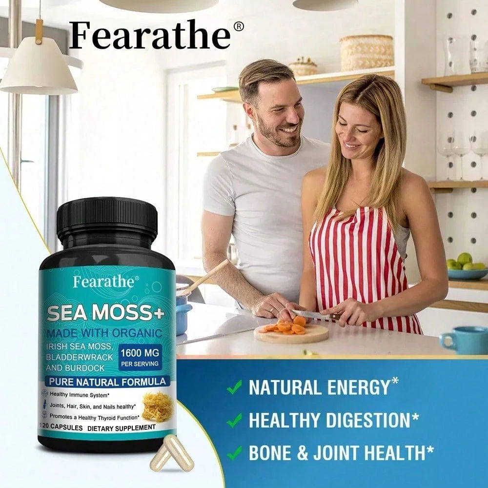 Irish Sea Moss Fucus Burdock Dietary Supplement 120 Capsules