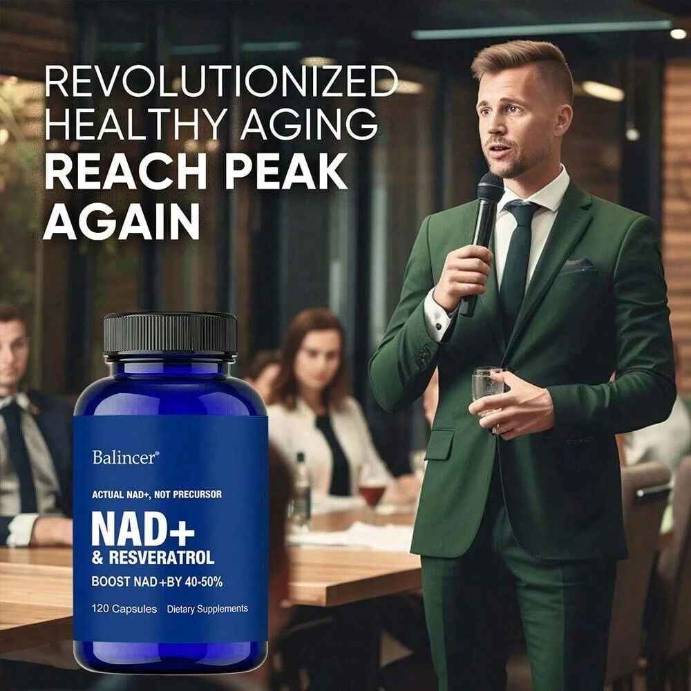 NAD + Resveratrol Formula Dietary Supplement Immune Support 120 Capsules