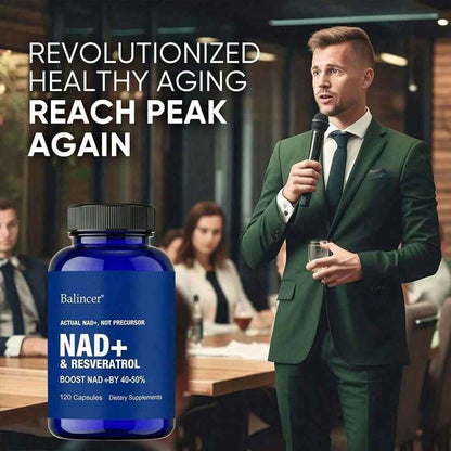 NAD + Resveratrol Formula Dietary Supplement Immune Support 120 Capsules