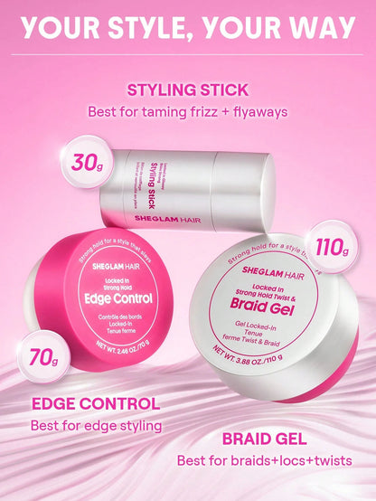 VitaBuy glossy shine strong hair styling wax stick with comb, smooth hair and add shine with easy-to-use hair care product