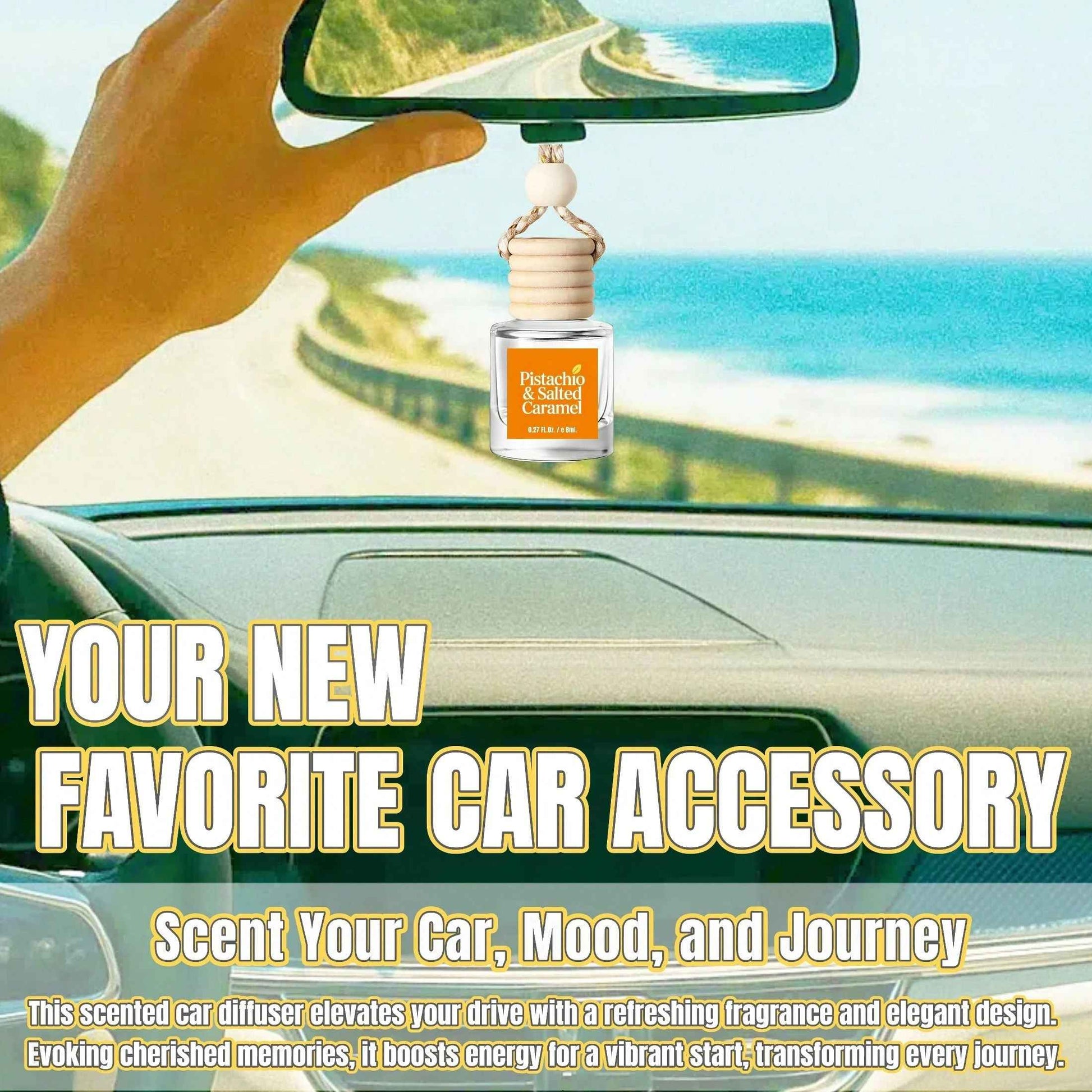 Osmore Caramel Kiss Extra-Rich Caramel Vanilla Car Air Freshener Hanging Diffuser