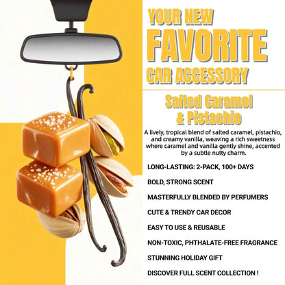 Osmore Caramel Kiss Extra-Rich Caramel Vanilla Car Air Freshener Hanging Diffuser