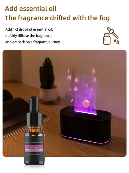 SHEIN Flame Simulation Aroma Diffuser With 7-Color Night Light