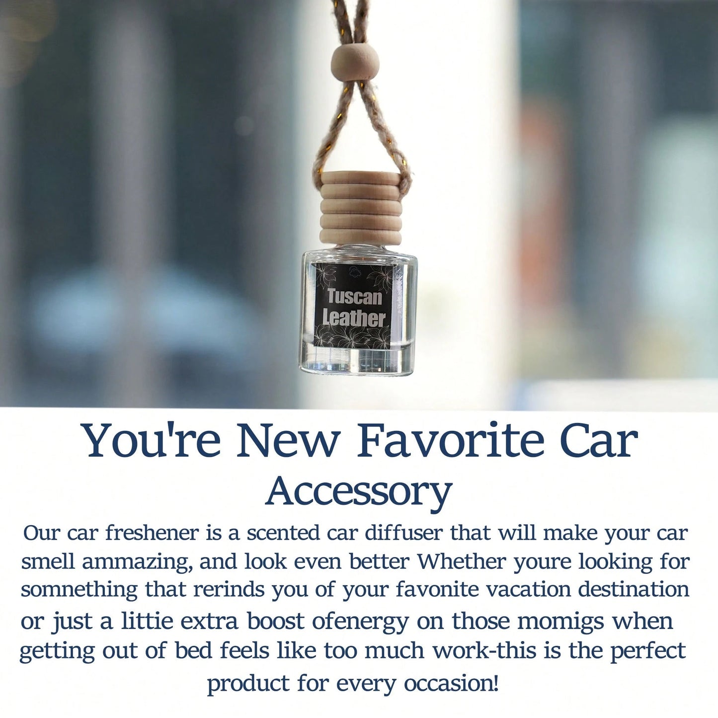 XY Process Car Air Freshener Hanging Diffuser Glass