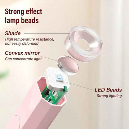 Portable Nail Dryer Lamp USB UV LED 180mAh Rechargeable