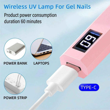 Portable Nail Dryer Lamp USB UV LED 180mAh Rechargeable