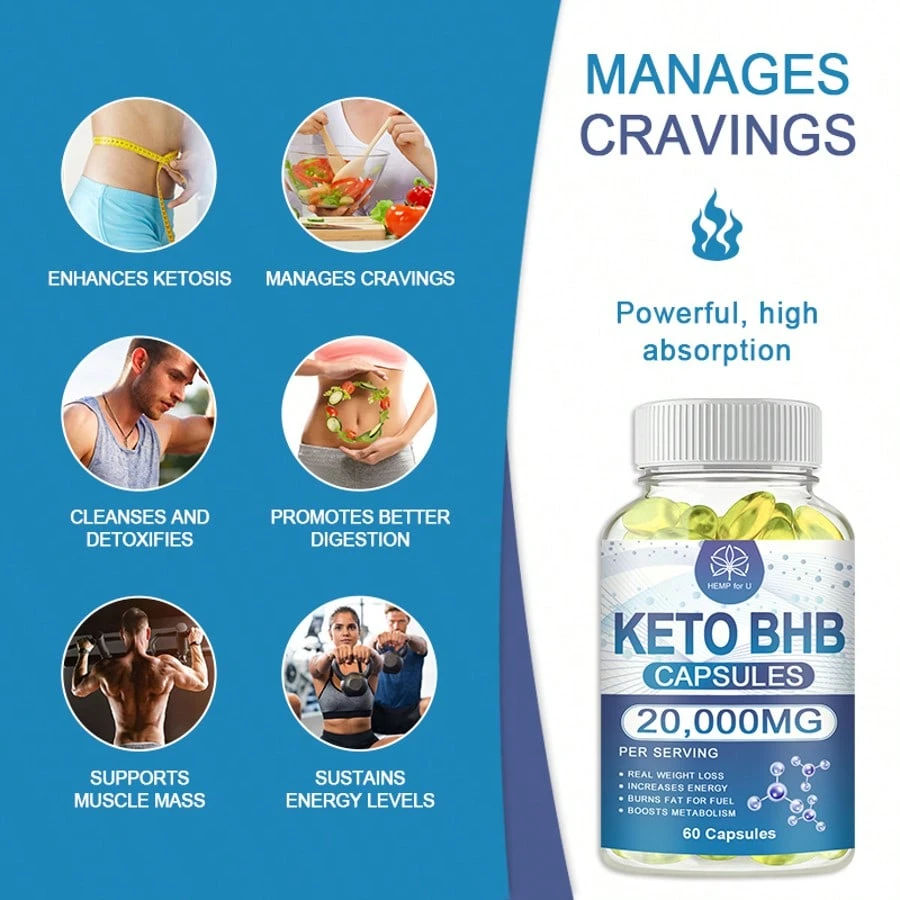 HFU Advanced Ketogenic Formula Weight Loss Detox Colon Cleanse Capsules