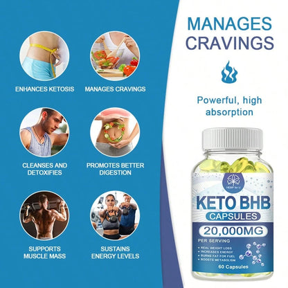 HFU Advanced Ketogenic Formula Weight Loss Detox Colon Cleanse Capsules
