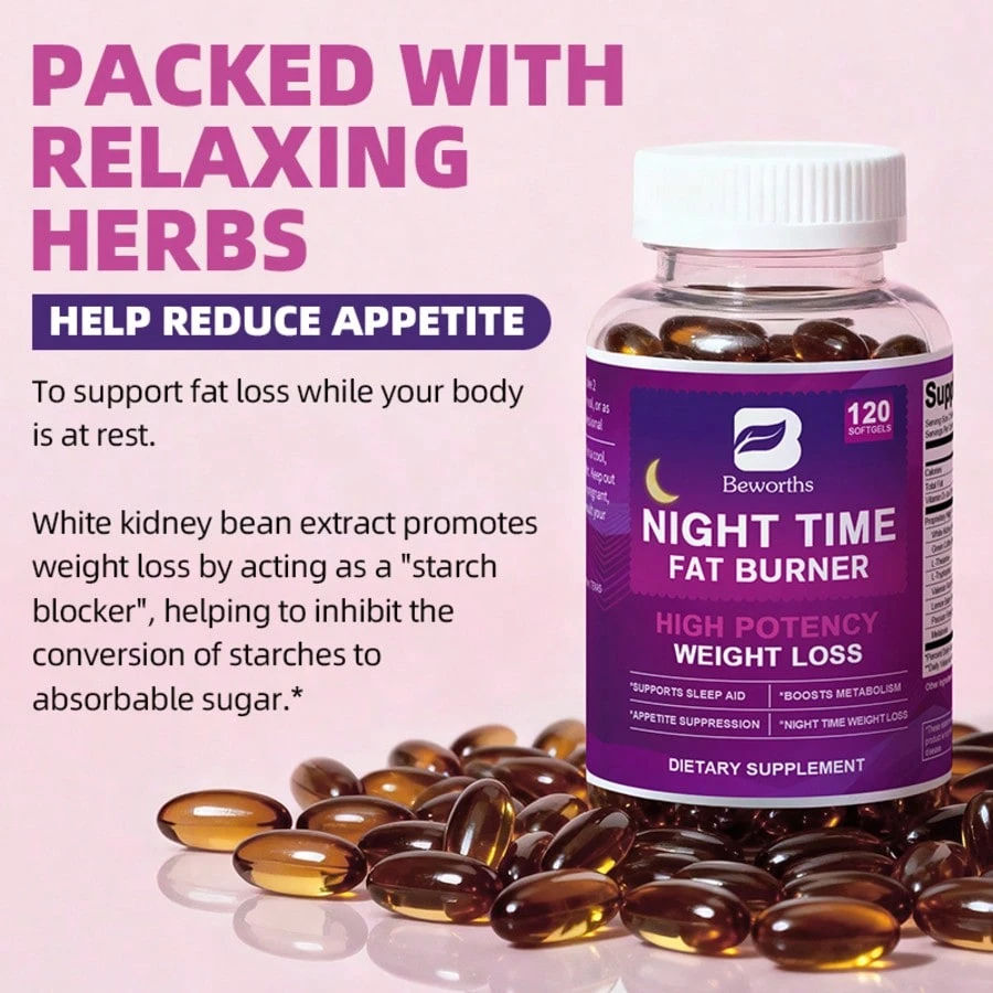 B BEWORTHS Nighttime Support Capsules Green Coffee White Kidney L-Tryptophan