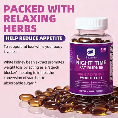 B BEWORTHS Nighttime Support Capsules Green Coffee White Kidney L-Tryptophan