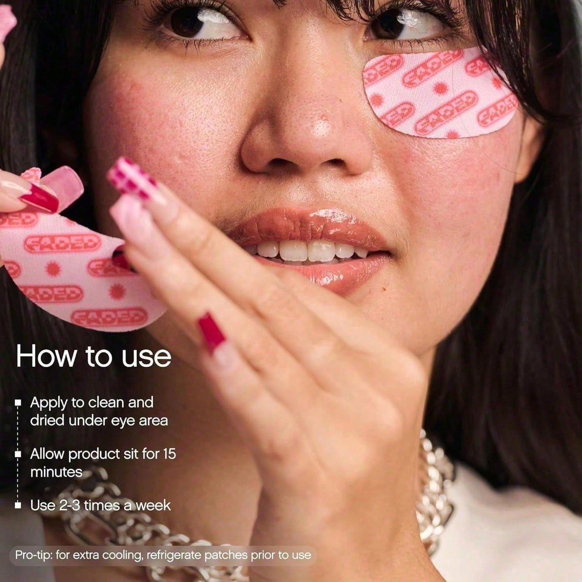 Set of 6 VitaBuy brightening under eye masks with kojic acid, caffeine, and niacinamide for revitalized skin and reduced dark circles.
