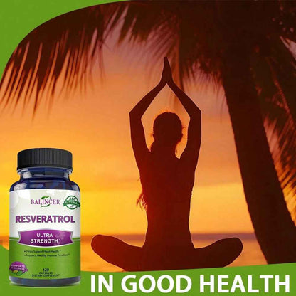 Balincer Resveratrol Dietary Supplement 1000mg Capsules 120 Count