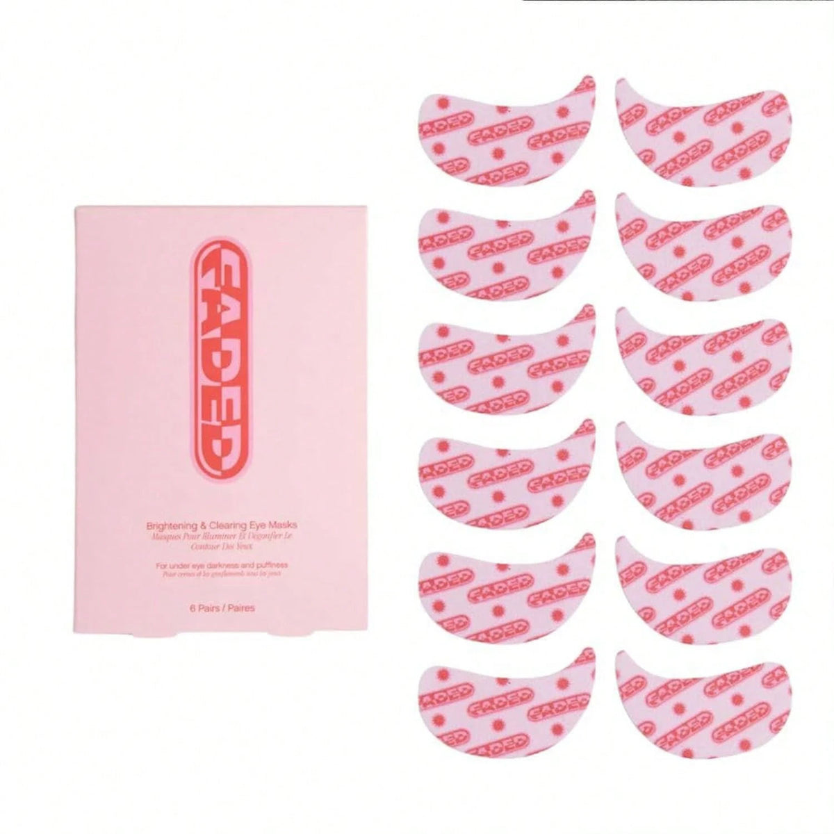 VitaBuy brightening under eye masks with kojic acid, caffeine, and niacinamide set of 6, designed to refresh and reduce under-eye dark circles.