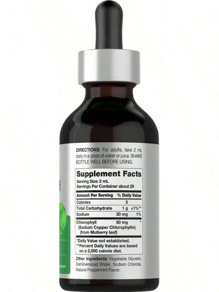 Horbäach Liquid Chlorophyll Peppermint Dietary Supplement Drops