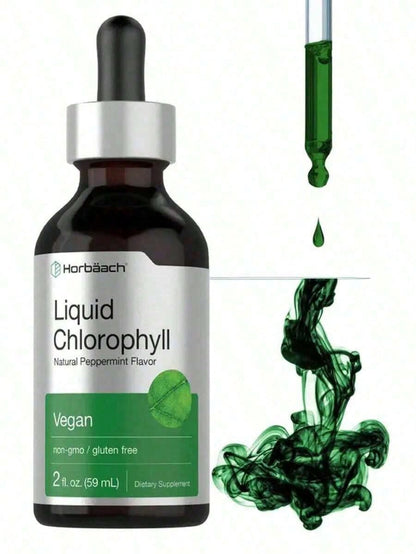 Horbäach Liquid Chlorophyll Peppermint Dietary Supplement Drops