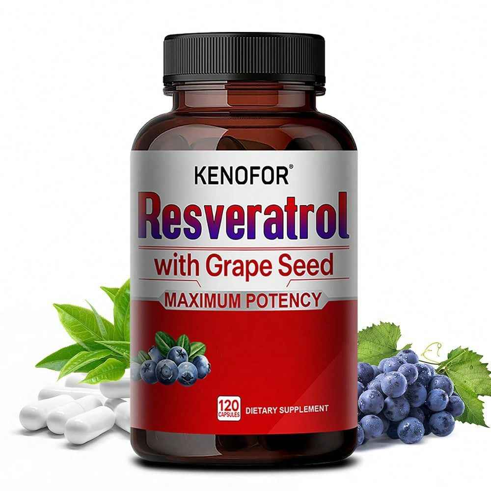 SHEIN Resveratrol 1500mg Antioxidant Supplement 120 Capsules