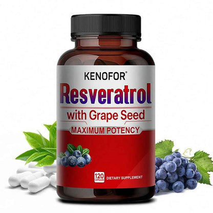 SHEIN Resveratrol 1500mg Antioxidant Supplement 120 Capsules