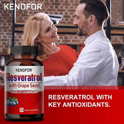 SHEIN Resveratrol 1500mg Antioxidant Supplement 120 Capsules