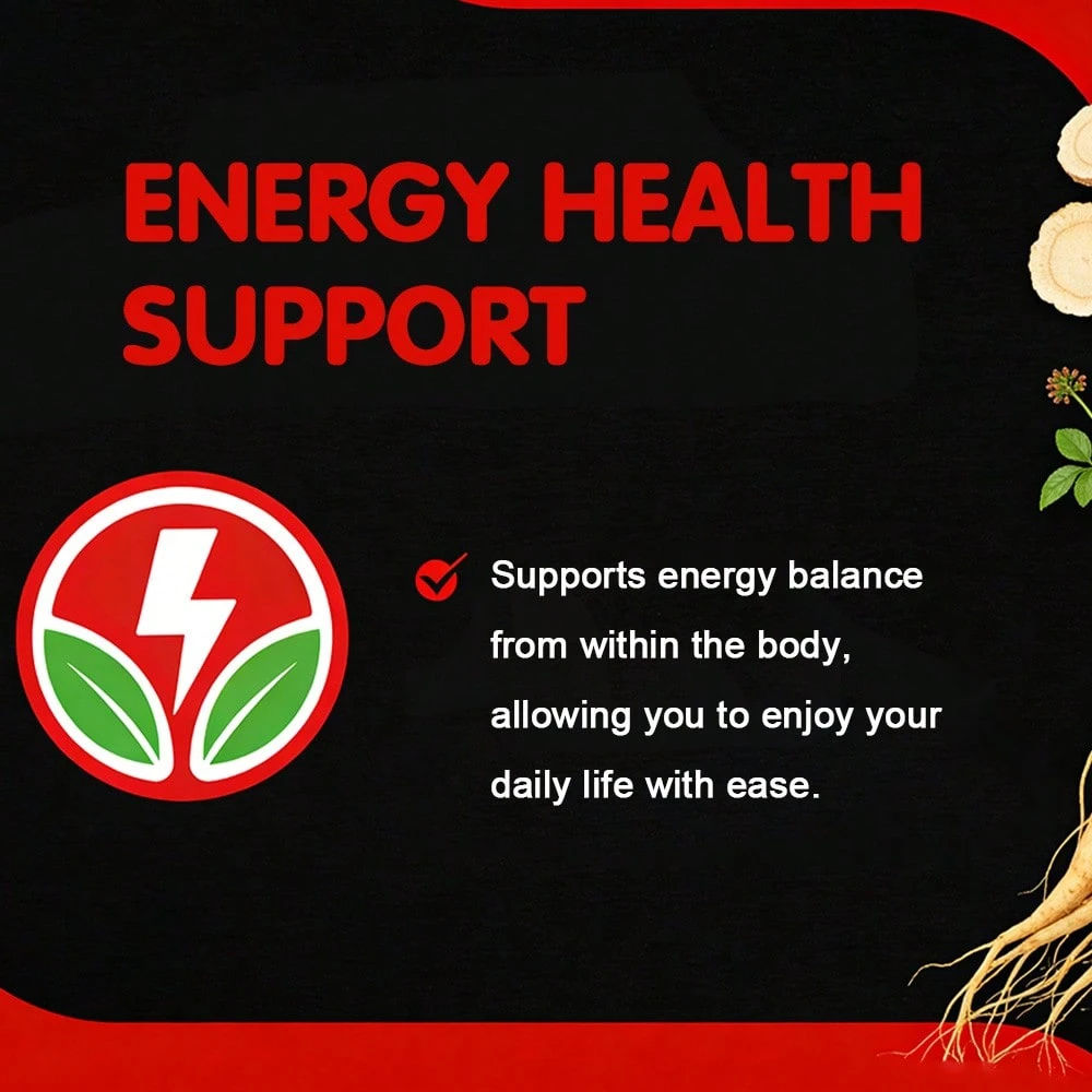SHEIN Everyday Energy Support Supplement with Red Ginseng, Maca and Saw Palmetto 120 Softgels