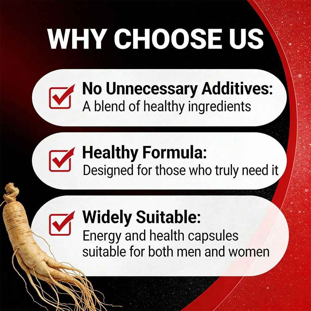 Everyday Energy Support Supplement with Red Ginseng, Maca and Saw Palmetto 120 Softgels