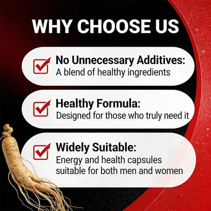 Everyday Energy Support Supplement with Red Ginseng, Maca and Saw Palmetto 120 Softgels