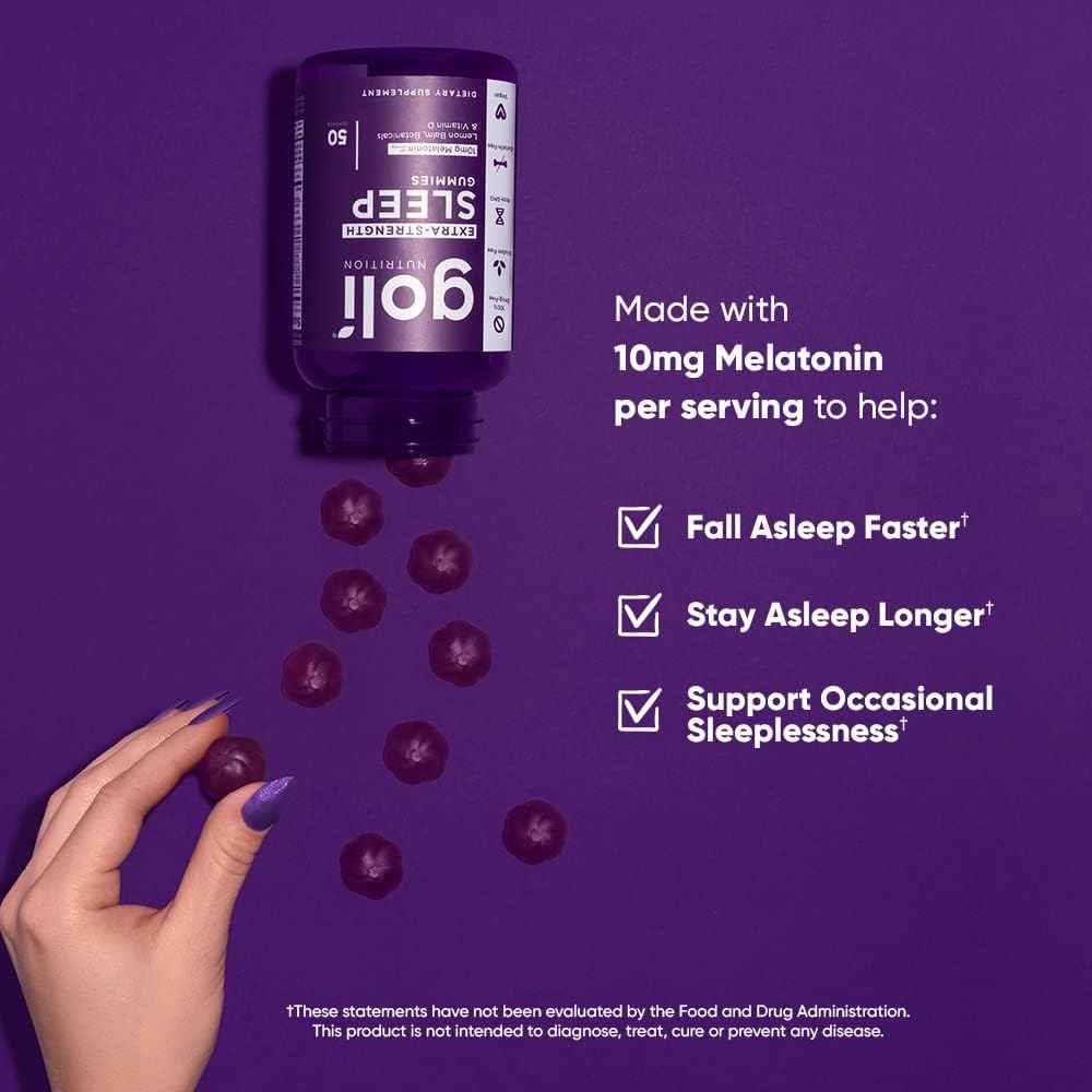 Goli Extra Strength Sleep Gummy 10mg Melatonin 50 Count