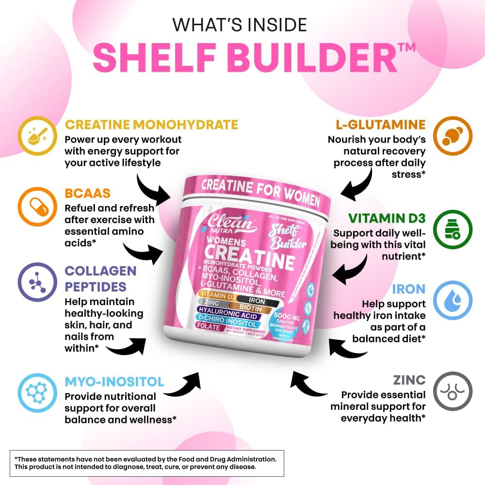 Creatine Monohydrate and BCAA Powder for Women