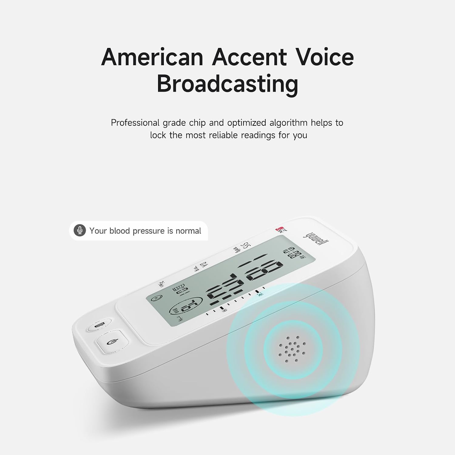 yuwell Digital Blood Pressure Monitor Large Cuff Voice Broadcast 99 Readings
