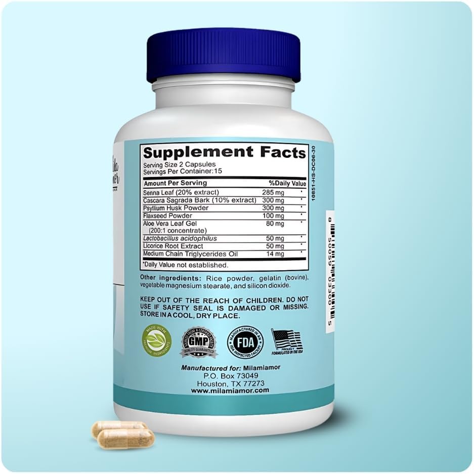 Mila Miamor 15 Day Cleanse Gut Support Capsules 30 Count