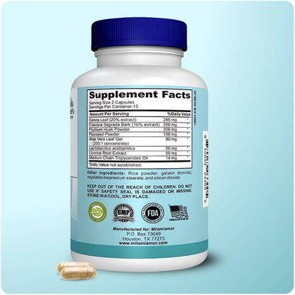 Mila Miamor 15 Day Cleanse Gut Support Capsules 30 Count
