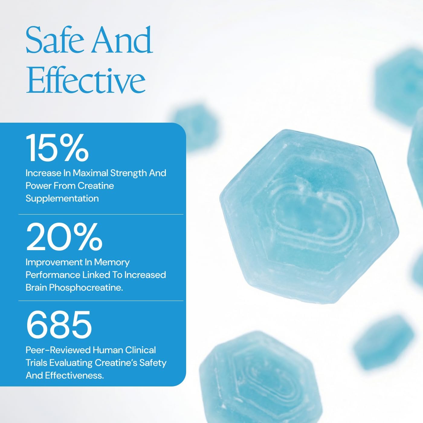 Create Creatine Monohydrate Gummies 1.5g Per Gummy Vegan Gluten-Free Non-GMO