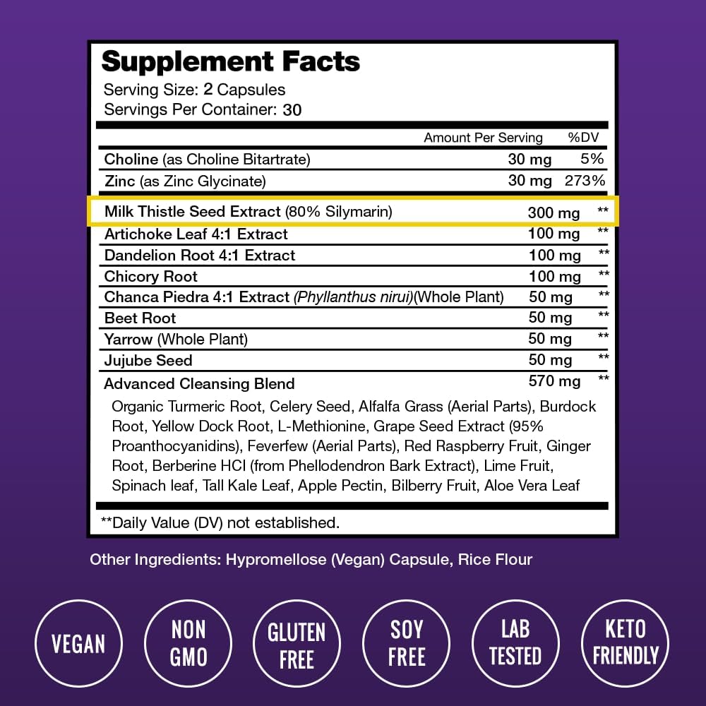 NutraChamps Milk Thistle Liver Support Formula Capsules