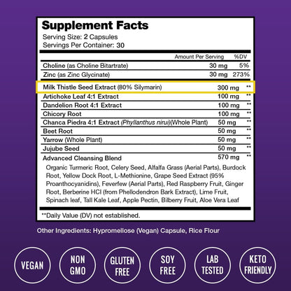 NutraChamps Milk Thistle Liver Support Formula Capsules