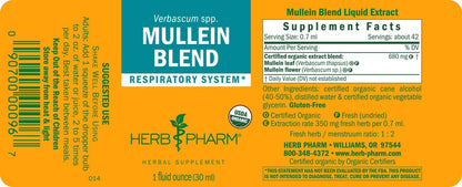 Herb Pharm Mullein Blend Respiratory Support Liquid