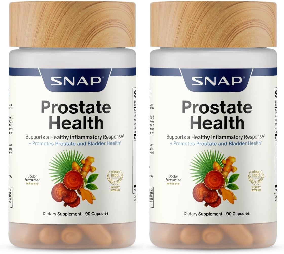 Snap Supplements Prostate Health Supplement for Men 90 Capsules