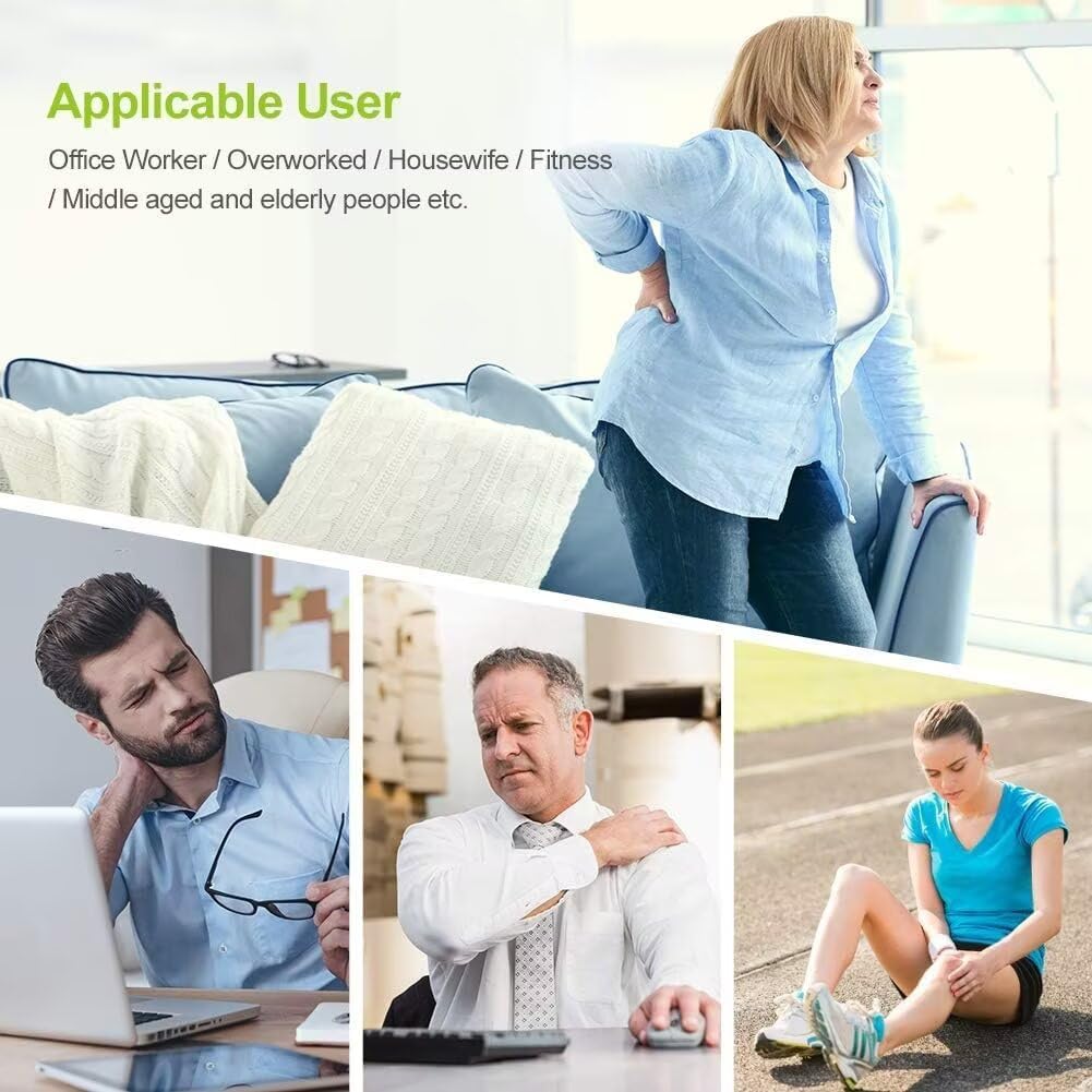 AUVON Dual Channel TENS Unit Muscle Stimulator Machine 20 Modes 2" and 2"x4" Electrode Pads