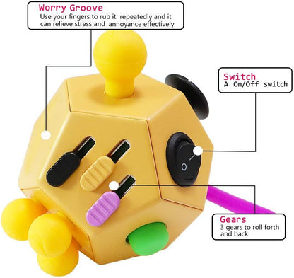 WCZCBOYA 12-Sided Fidget Dodecagon Cube Stress Relief Toy