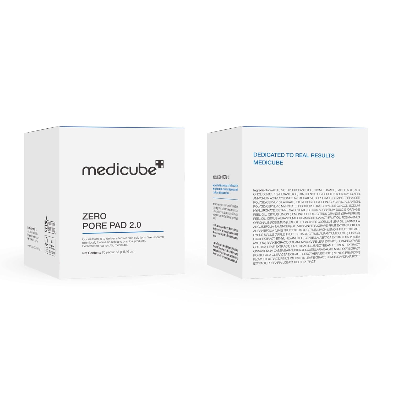 Medicube Zero Pore Pad 2.0 Dual-Textured Facial Toner Pads 70 Count