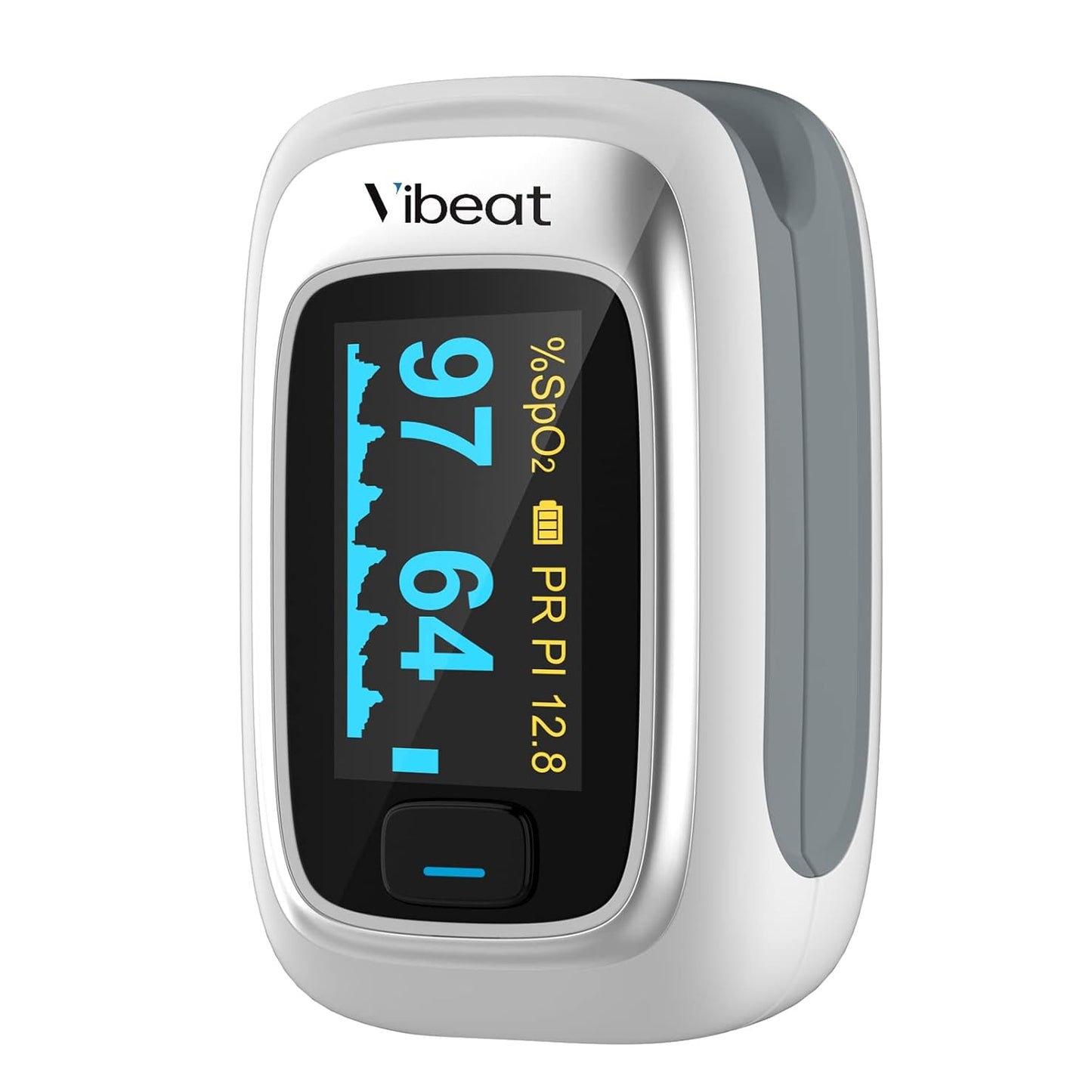Vibeat Fingertip Pulse Oximeter Blood Oxygen Saturation Monitor Portable SpO2 & Pulse Rate Monitor Batteries and Lanyard Included